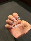 ストーンビジューフレンチネイル