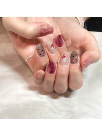 レッド × シースルードット♪