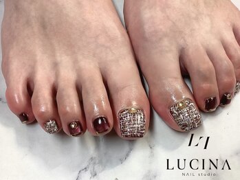 ネイルスタジオ ルキナ(LUCINA)/H-632ツイードフットネイル