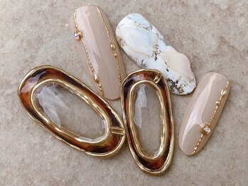 ネイリックス アヴェニール(NAILX avenir)/べっ甲×メタリック