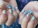 ラメ×ホログラムネイル