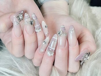 グランスネイル(glance nail)/長さだし持ち込みネイル
