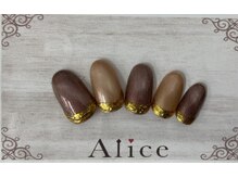 ネイルアンドアイラッシュ アリス(Alice)/デザインネイル￥8000（税込）