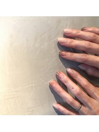 シースルーカラーネイル