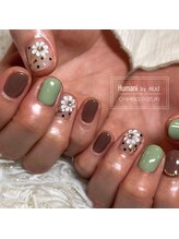 ユマニ バイ ヒート(Humani by HEAT)/ドットフラワー1本¥750