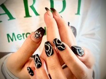 ヌル ネイル 堀江(NURU NAIL HORIE)/COOLブラックアシメネイル☆