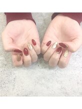 プライズアイリス アイラッシュ 池袋東口店(prize Iris eyelash)/ワインレッドネイル