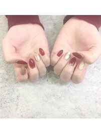 ワインレッドネイル