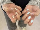 ミラーネイル　ハートネイル　