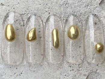 フリークネイル(FREAK Nail)/クリア鉱物ぷっくりミラー¥10000