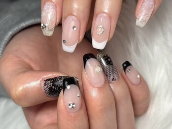 ラモ ネイル 大宮(Ramo)/レース×フレンチネイル