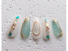 カラーシェル×ミラーネイル