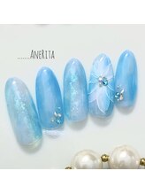 ネイルサロン アンリタ(nail salon AneRita)/瑞々しい☆すけフラワーネイル