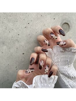 アンダーバーホワイトプラス 南海難波店(_WHITE+)/秋ネイル