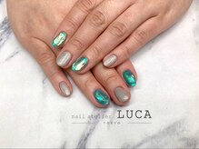 ネイルアトリエルカ(nail atelier LUCA)/W-430 うるうるブルー氷ネイル