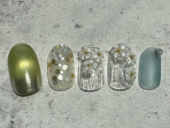 シープラスエー(C+A)/大人ニュアンスフラワーネイル