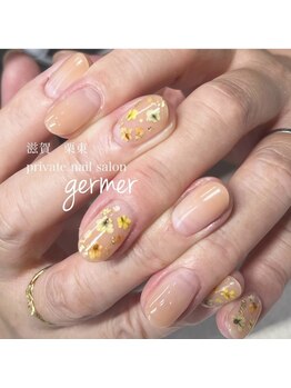 本物のドライフラワー埋め込み!