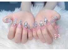 人気No１☆光り輝くキラキラワンホンネイル