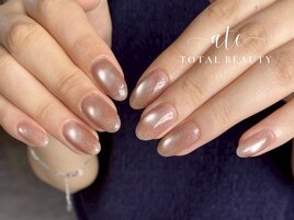 ピンクマグネットネイル