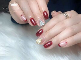 クリスマス/冬ネイル/ツイード