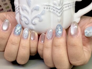 キミネイル(Kimi nail)/夏に涼しさを感じるネイル