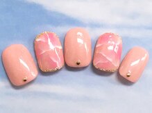 ネイルズガッシュ 蒲田東口店(NAILsGUSH)/ピンキー・マーブル♪