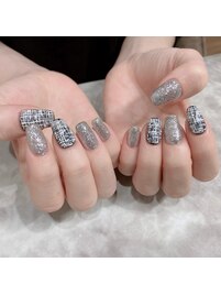 ツイードネイル＊4500円