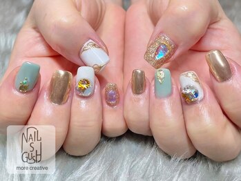 ネイルズガッシュ 溝の口店(NAILs GUSH)/ニュアンス/個性派/ミラーネイル