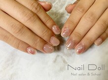 ネイルドール(Nail Doll)/シンプル塗りかけネイル