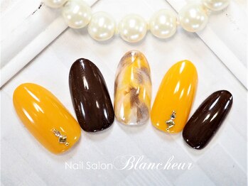 ネイルサロン ブランシュール(Nail Salon Blancheur)/3色ワンカラー&秋色ニュアンス