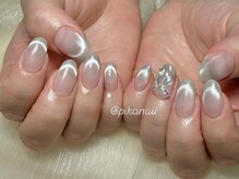 ピカネイル 上野 御徒町(Pika Nail)/マグネットｘフレンチｘシンプル