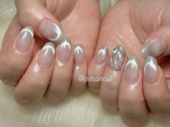 ピカネイル 上野 御徒町(Pika Nail)/マグネットxフレンチxシンプル