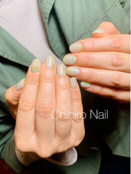 チヒロネイル/ふんわりモネグラデーション