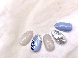 【定額】和柄フラワーネイル