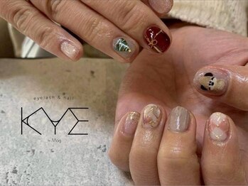 キーバイマグ(KYE by Mag)/クリスマスネイル/手描き/150分