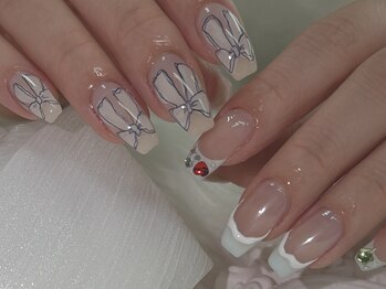 テネル 横浜(tener)/>>手描きリボンネイル◎