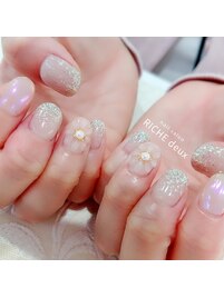 ぷっくりフラワーネイル