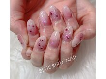ブルーバードネイル(Blue bird nail)/ドライフラワー nail