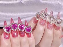 エムズ ネイルサロン(M2)/ハートビジューゴデゴデネイル