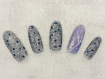 ネイルエイム(Nail eim)/シンプル★ラメ★大理石風
