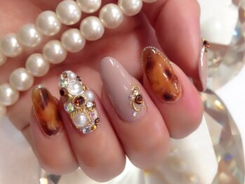 ディア ネイル(Dear Nail)/秋色 べっこうネイル☆