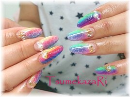 ★水面◆人魚の鱗◆縦グラデ★