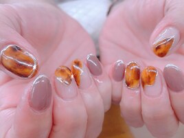 定番べっ甲ネイル☆