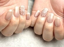 マニネイル 高の原店(mani nail)/ぷっくりフラワー