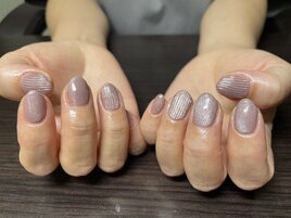 定額ネイル【立体ストライプ】