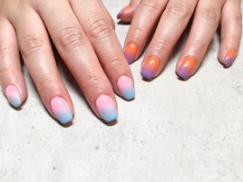 【ハンド】左右非対称グラデ