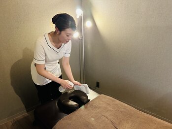 キュアフロウ 橿原店/アルコール除菌を徹底!