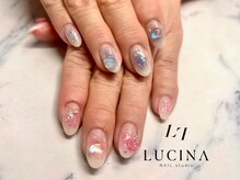 ネイルスタジオ ルキナ(LUCINA)/h-05　大人可愛いワンホンネイル