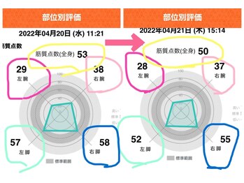 リアン(Liens)/フォースカッター痩身1回の結果