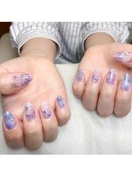 ソワ(sowa)/紫陽花ネイル ニュアンスネイル